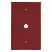 Hubbell Premise Wiring P11R - WALLPLATE, 1-G, .406" OPNG, BOX MT, RED