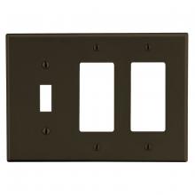 Hubbell Premise Wiring P1262 - WALLPLATE, 3-G, 1) TOG 2) DECOR BR