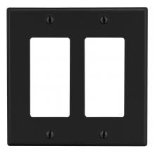 Hubbell Premise Wiring PJ262BK - WALLPLATE, M-SIZE, 2-G, 2) DEC, BK