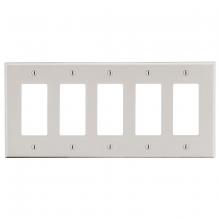 Hubbell Premise Wiring P265LA - WALLPLATE, 5-G, 5) DECOR, LA