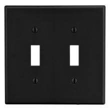 Hubbell Premise Wiring PJ2BK - WALLPLATE, M-SIZE, 2-G, 2) TOG, BK