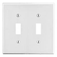 Hubbell Premise Wiring P2W - WALLPLATE, 2-G, 2) TOG, WH