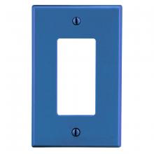 Hubbell Premise Wiring PJ26BL - WALLPLATE, M-SIZE, 1-G DEC, BLUE