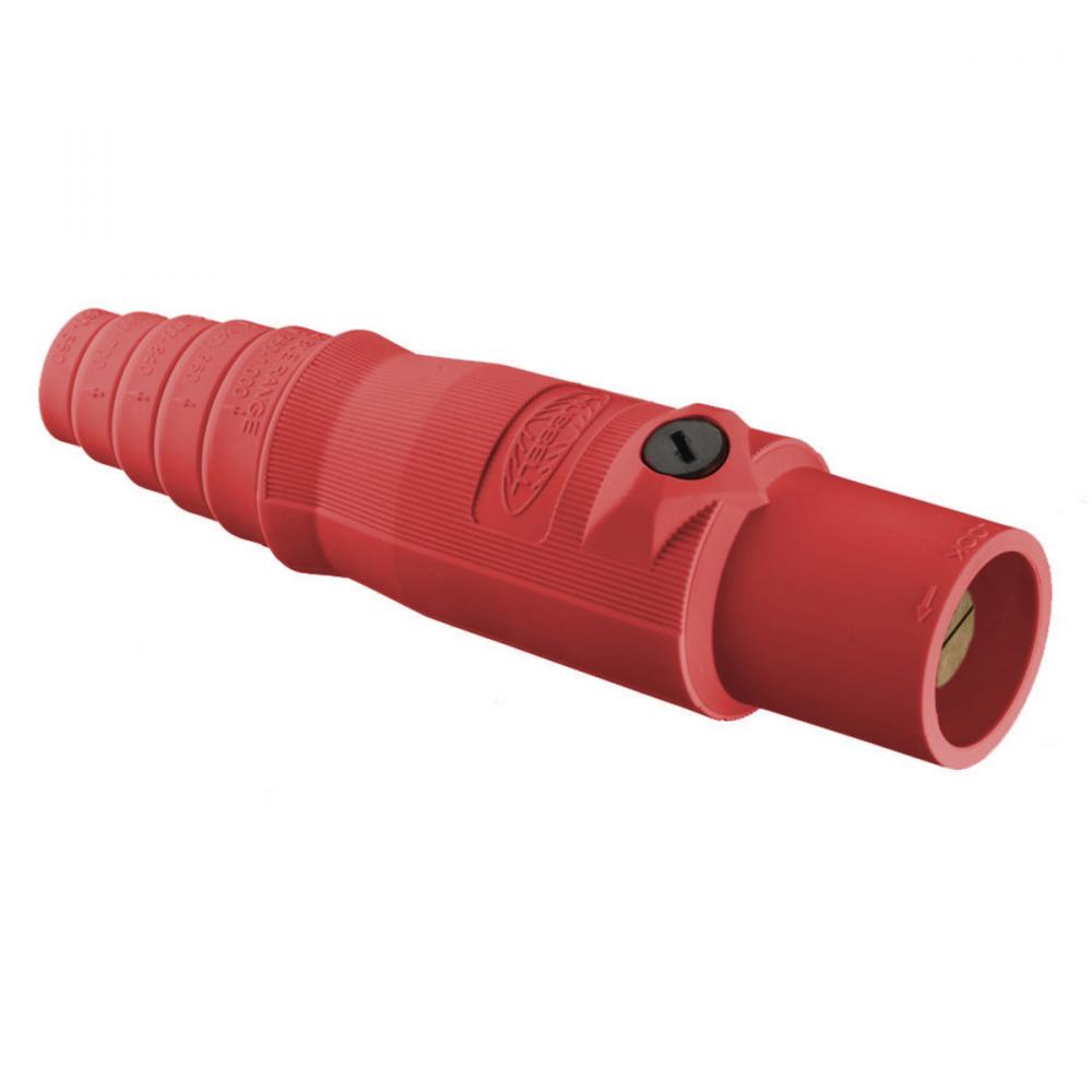 SINGLE POLE MALE PLUG 300A, RED, BULK 50