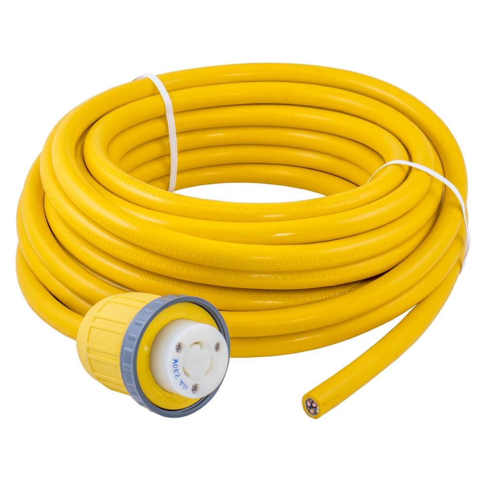 MARINE CABLE, 16A 230V, 50' YELLOW