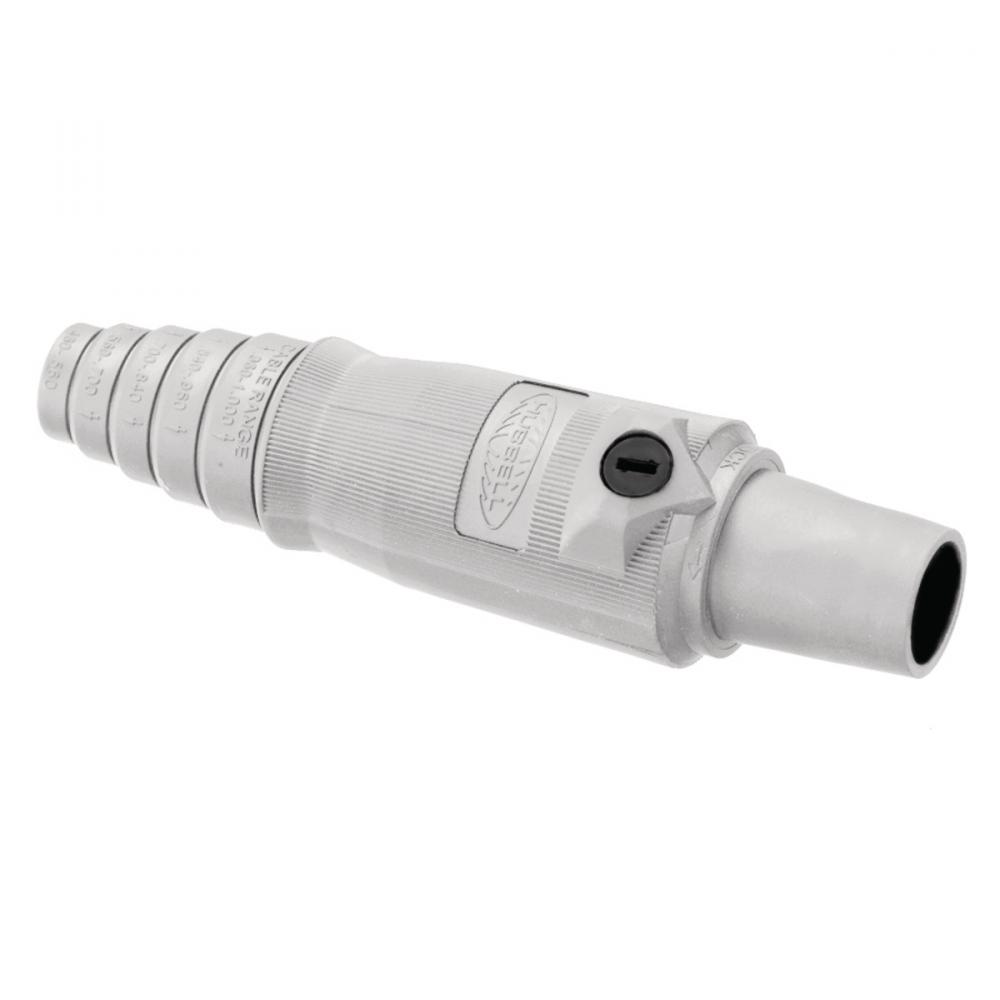 SINGLE POLE FEM PLUG 400A, WHITE,BULK 50