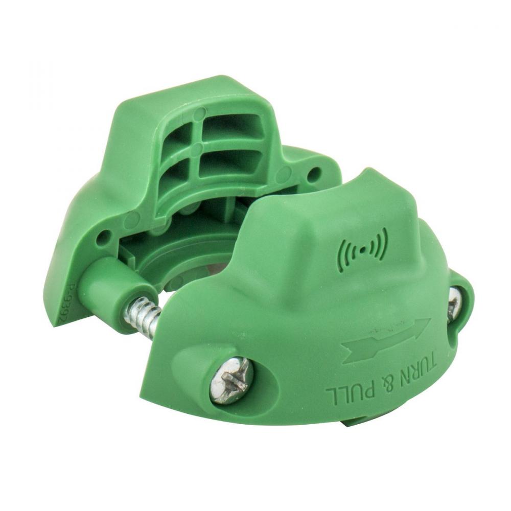 LOCKING, SIZE 3 CORD CLAMP, GREEN, RFID