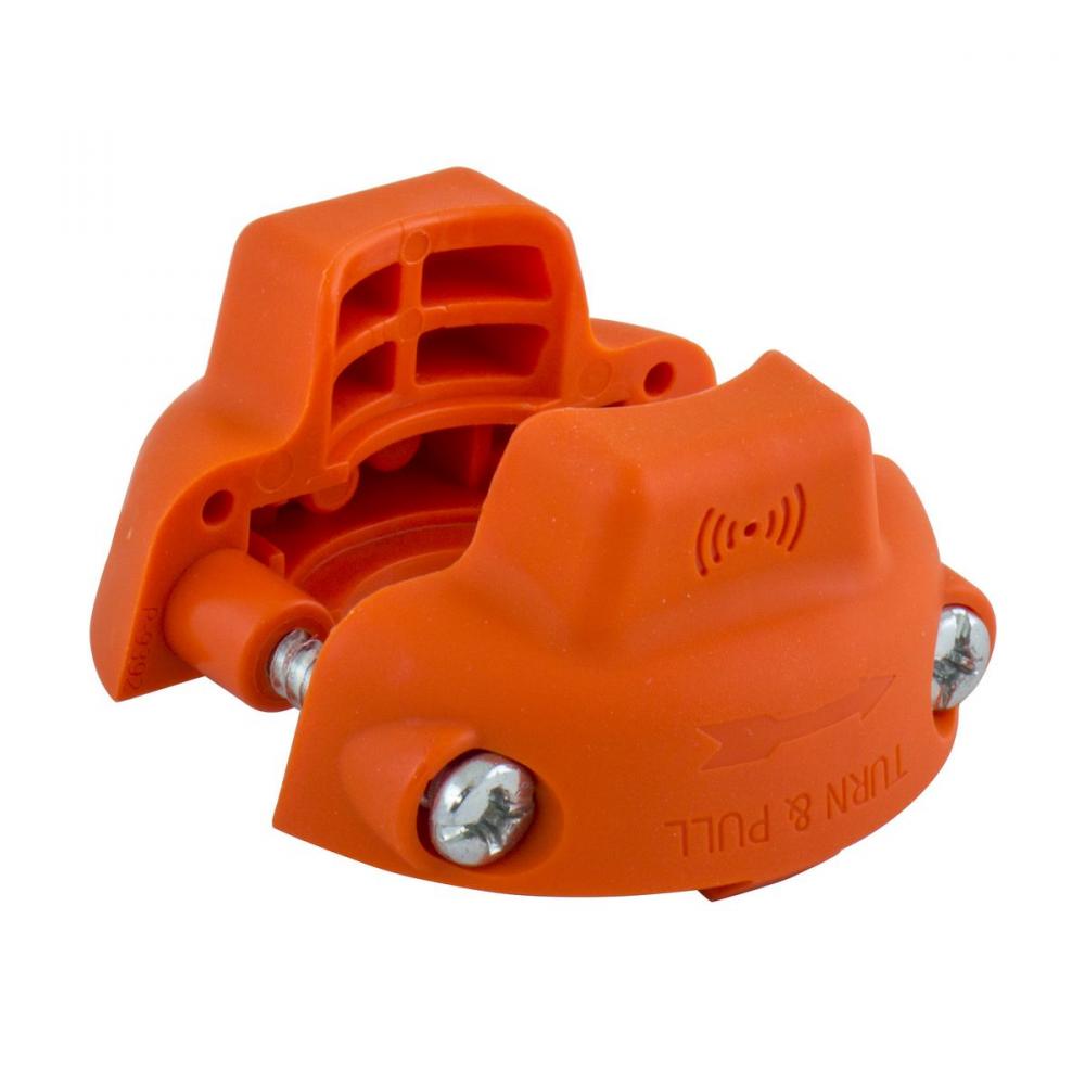 LOCKING, SIZE 3 CORD CLAMP, ORANGE, RFID