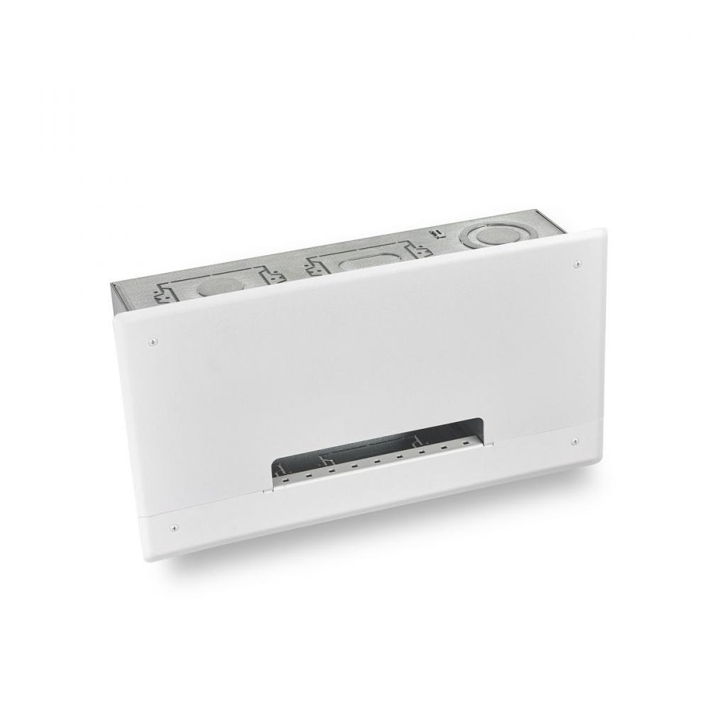 REC WALL BOX,2" F-THRU,5 GANG,WHT