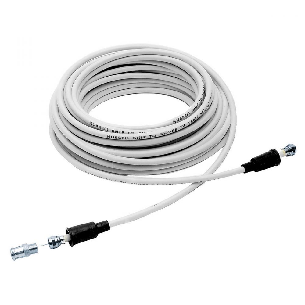 MARINE CATV CABLE, 50', WH