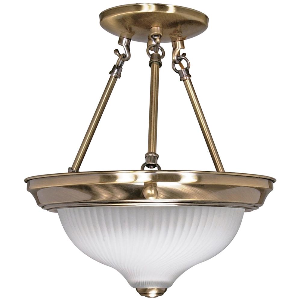 2 LT - 11 SEMI FLUSH Antique Brass