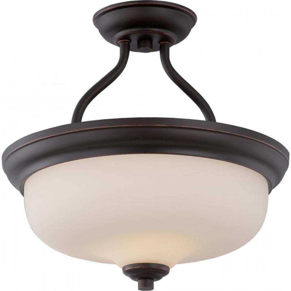 KIRK 2 LT LED SEMI FLUSH MB