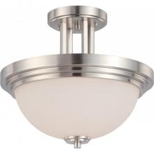 Satco 60/4107 - HARMONY 2 LT SEMI FLUSH SW GLASS