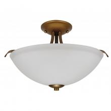 Satco 60/5816 - DILLARD 2 LT SEMI FLUSH WH GLASS NB