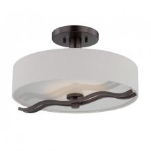 Satco 62/138 - WAVE LED SEMI-FLUSH HB