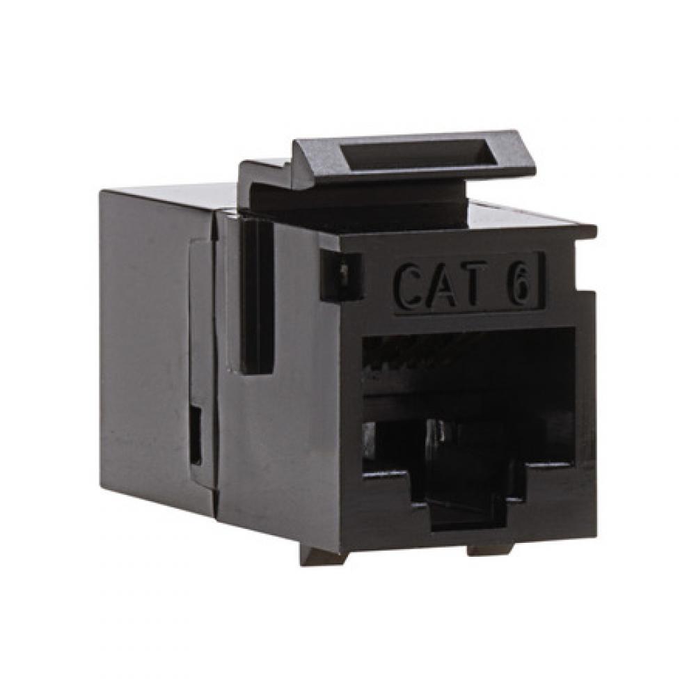 Cat6 Keystone Coupler, F to F, BLK UTP. 1/Bg