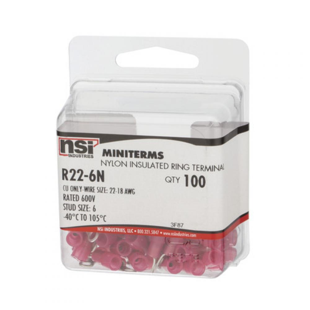 22-18 Vinyl Ring #8 Stud,  100 Per Pack