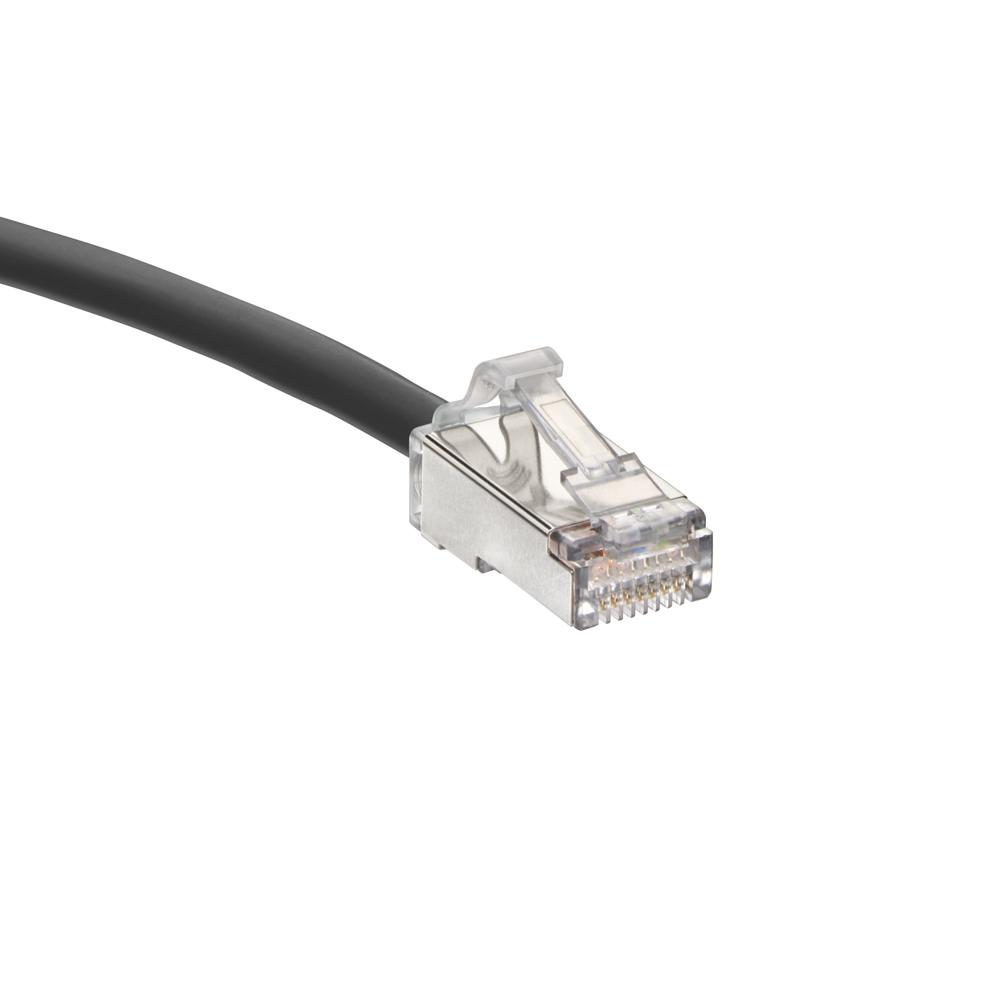 PCORD CAT 6A HIGH-FLEX 1 FT (0.30M) BK