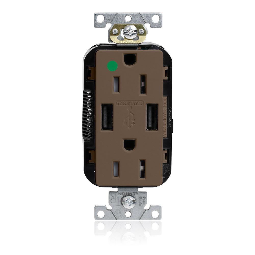 15A LEV-LOK USB TR HG OUTLET TYPE A-A