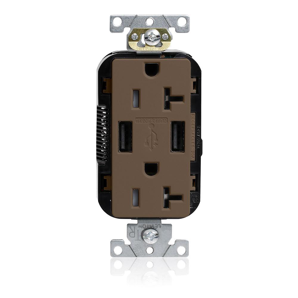 20A LEV-LOK USB TR OUTLET TYPE A-A