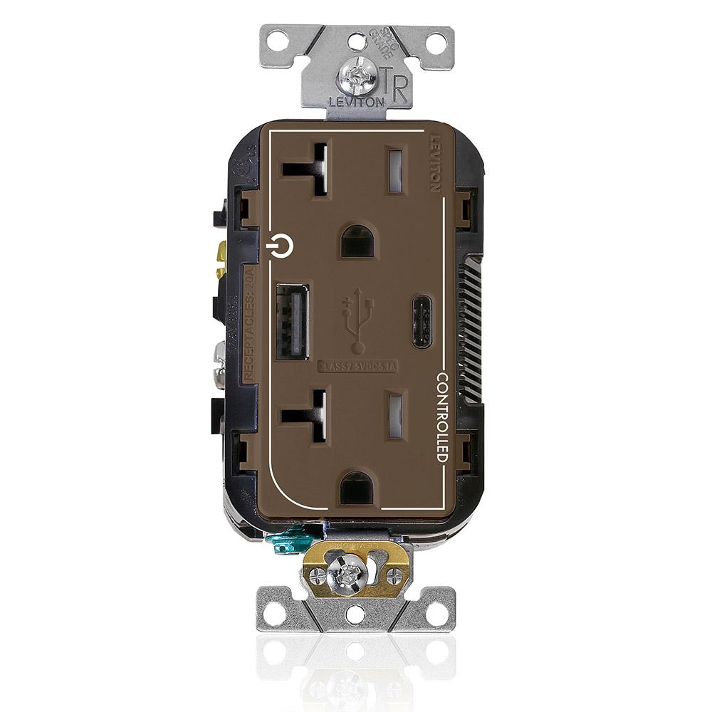 20A MARKED CONTROLLED USB AC RECEPTACLE