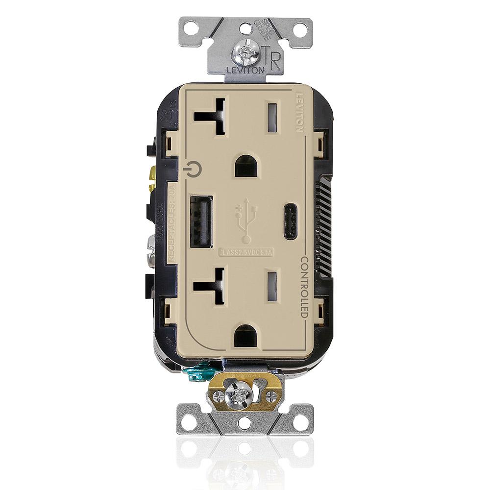 20A MARKED CONTROLLED USB AC RECEPTACLE