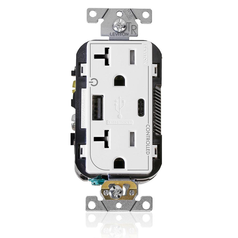 20A MARKED CONTROLLED USB AC RECEPTACLE