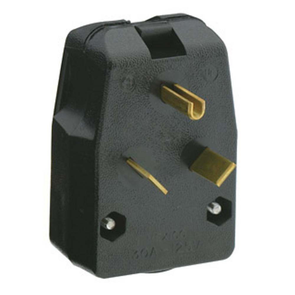 Angle travel trailer plug, 30A-125V