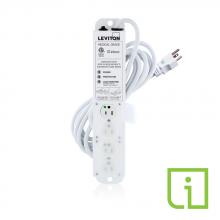 Leviton 53C4M-1S5 - 4-OUTLET 15A CM SURGE 15 CORD