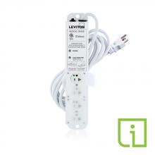 Leviton 53C4M-2N5 - 4-OUTLET 20A CM NON-SURGE 15 CORD