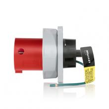 Leviton 360B7WLEV - 60 Amp Pin & Sleeve Inlet-RED