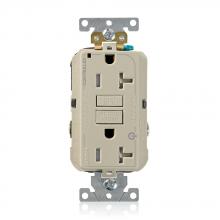 Leviton G5362-2TI - IVORY 20A 2/PLUG MARKED CONTROLLED GFCI