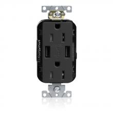 Leviton M56AA-E - 15A LEV-LOK USB TR OUTLET TYPE A-A