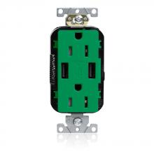 Leviton M56AA-N - 15A LEV-LOK USB TR OUTLET TYPE A-A