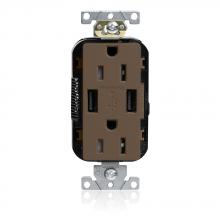 Leviton M56AA - 15A LEV-LOK USB TR OUTLET TYPE A-A