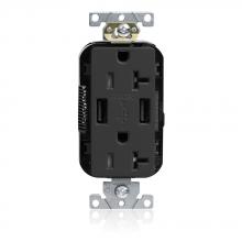 Leviton M58AA-E - 20A LEV-LOK USB TR OUTLET TYPE A-A