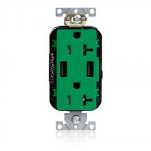 Leviton M58AA-N - 20A LEV-LOK USB TR OUTLET TYPE A-A