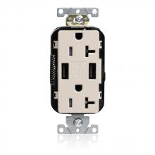 Leviton M58AA-T - 20A LEV-LOK USB TR OUTLET TYPE A-A