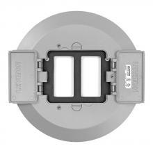 Leviton PTC2F-GY - 2-GANG DECORA FLIP LID FLOOR COVER