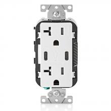 Leviton T5835-W - WH 20A TR RECPT USB TYPE CC CHRG