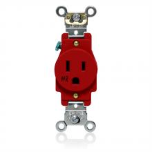 Leviton W5261-R - WR SGL RCPT 15A RED