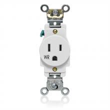 Leviton W5261-W - WR SGL RCPT WH