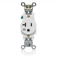 Leviton W5361-W - WR SGL RCPT WHT