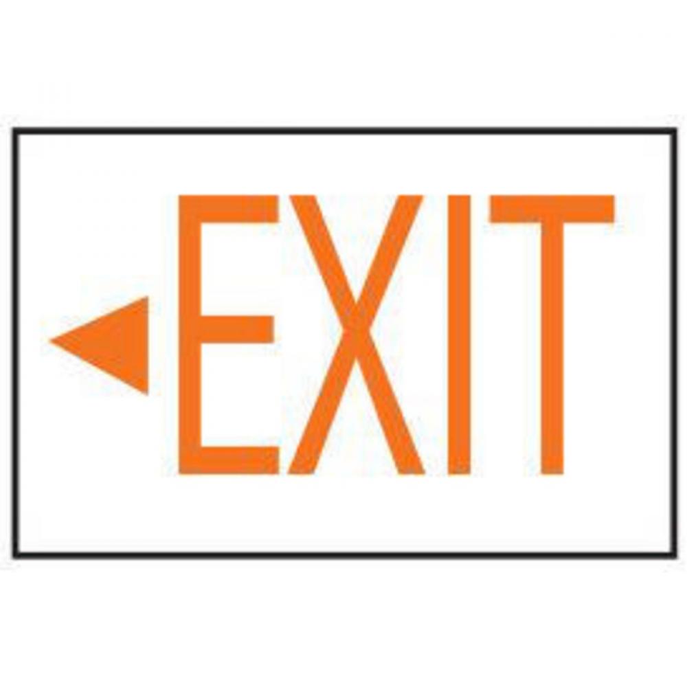 DISC-RED EXIT WHT BACKGROUND ARROW LEFT