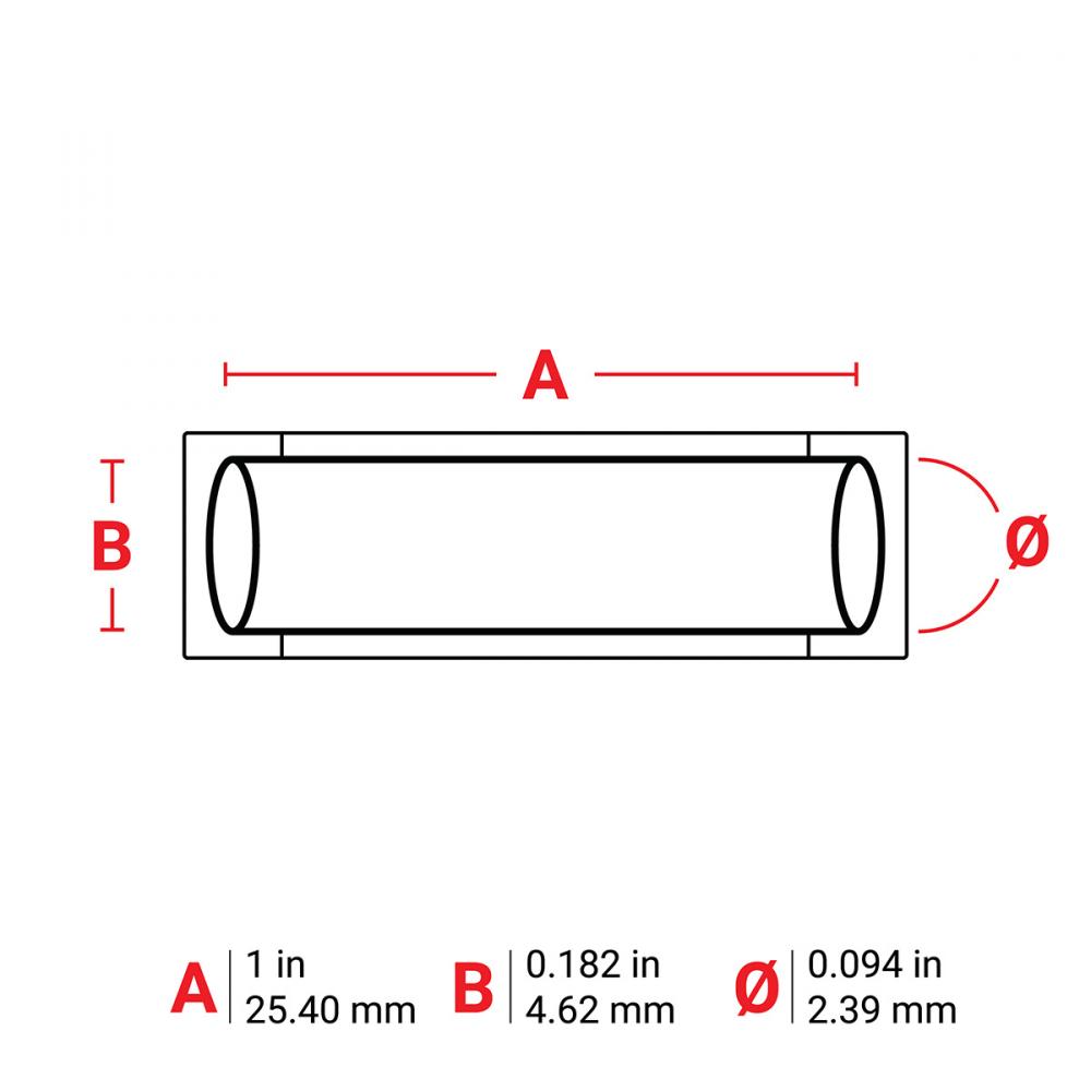 Heat-Shrink Lbls 0.094Dia BL 1" RL/100