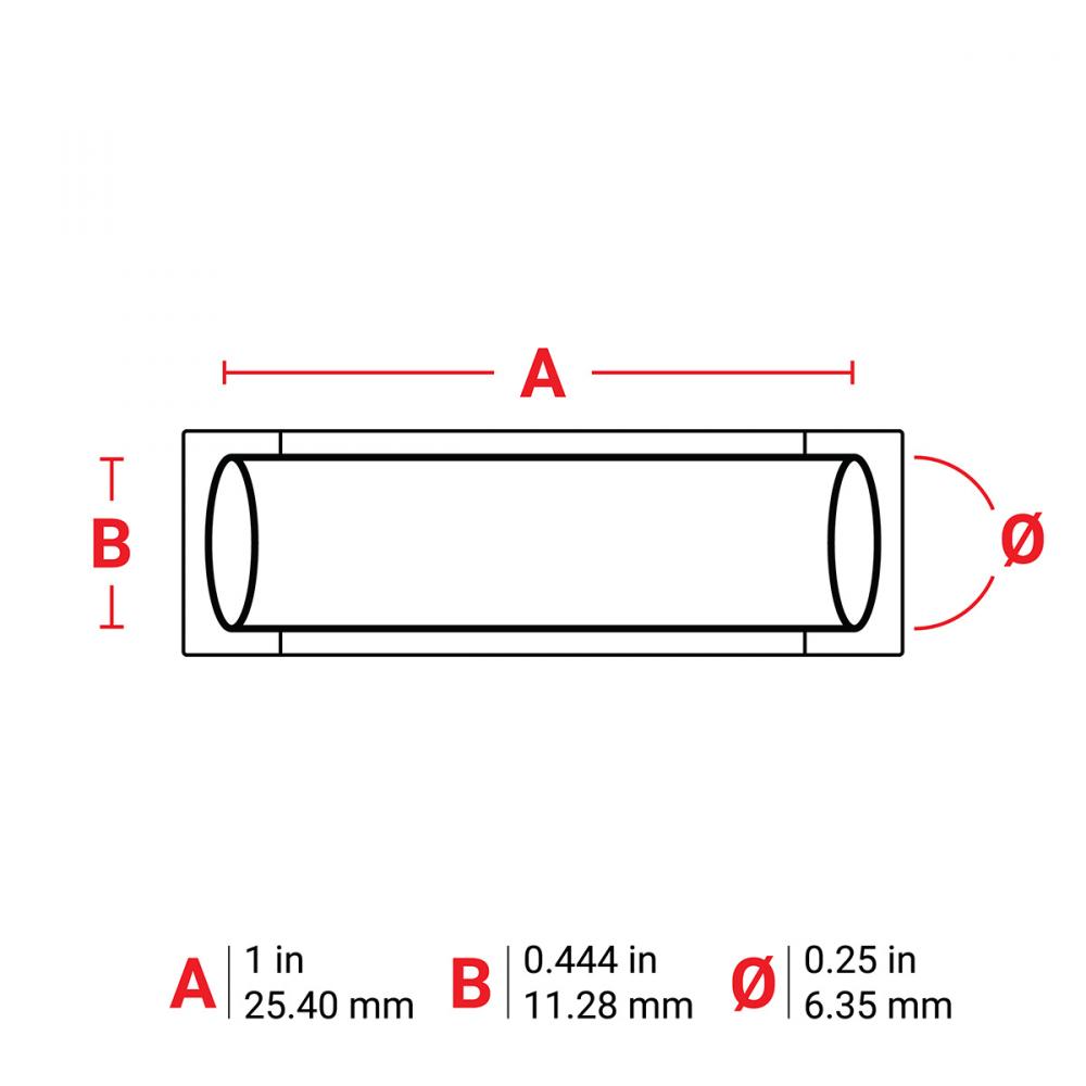 Heat-Shrink Lbls 0.25Dia Pink 1" RL/100