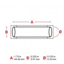 Brady M6-125-175-342-GR - Heat-Shrink Lbls .125Dia GR 1.75" RL/100