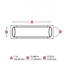 Brady M6-250-1-342-PK - Heat-Shrink Lbls 0.25Dia Pink 1" RL/100