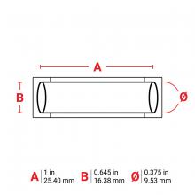 Brady M6-375-1-342-BL - Heat-Shrink Lbls 0.375Dia BL 1" RL/100