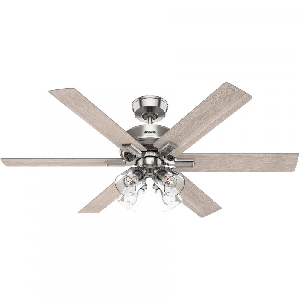 Hunter 52 in Fonthill ENERGY STAR® HunterExpress Brushed Nickel Ceiling Fan w/LED Light Kit